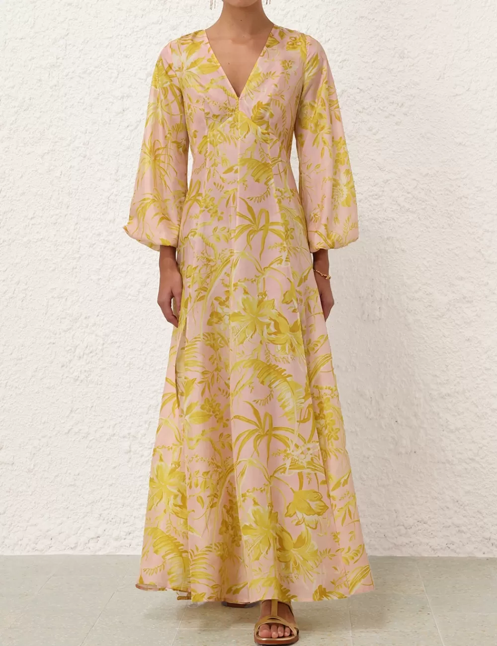 ZIMMERMANN Golden Long Sleeve Maxi Dress