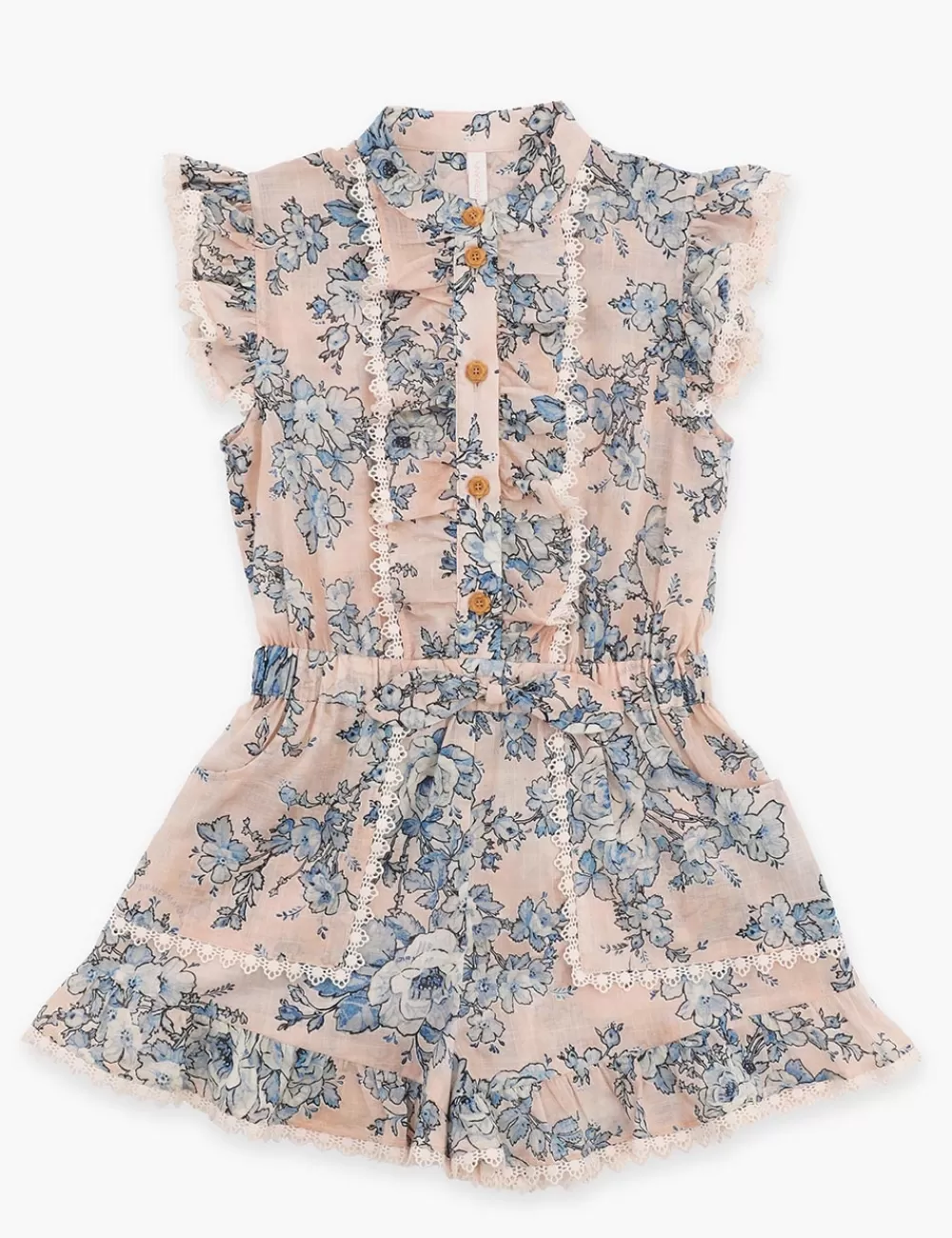 Kids ZIMMERMANN Halliday Frill Playsuit