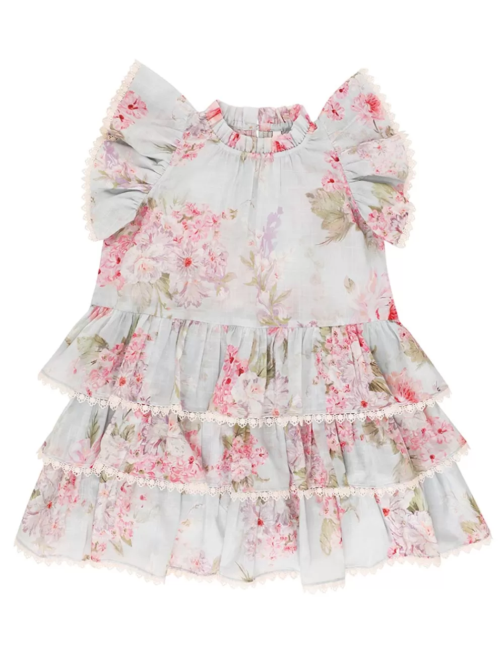 Kids ZIMMERMANN Halliday Frill Swing Dress