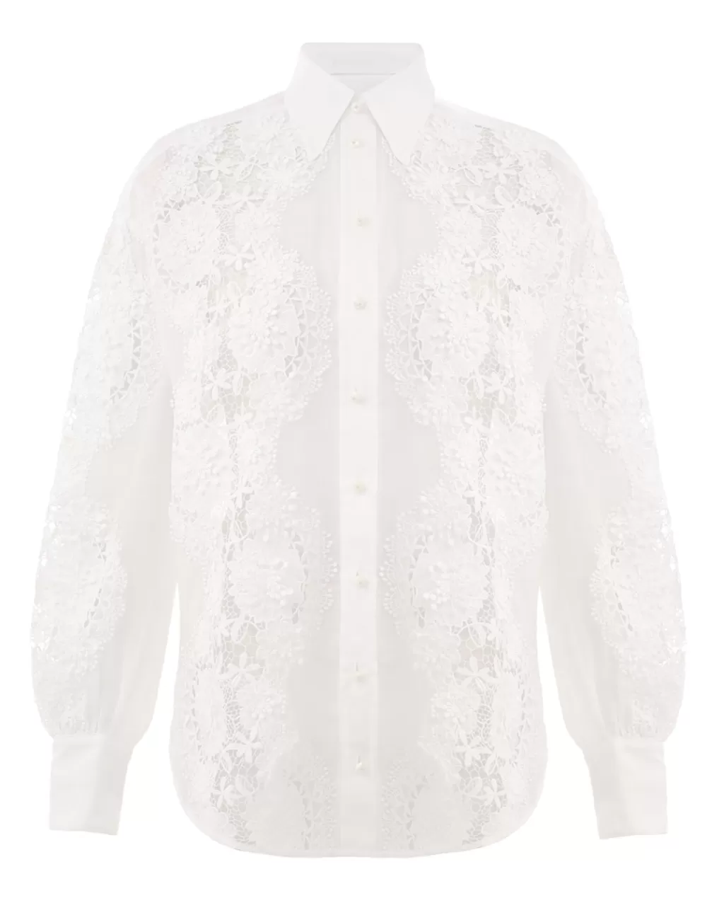 ZIMMERMANN Halliday Lace Flower Shirt