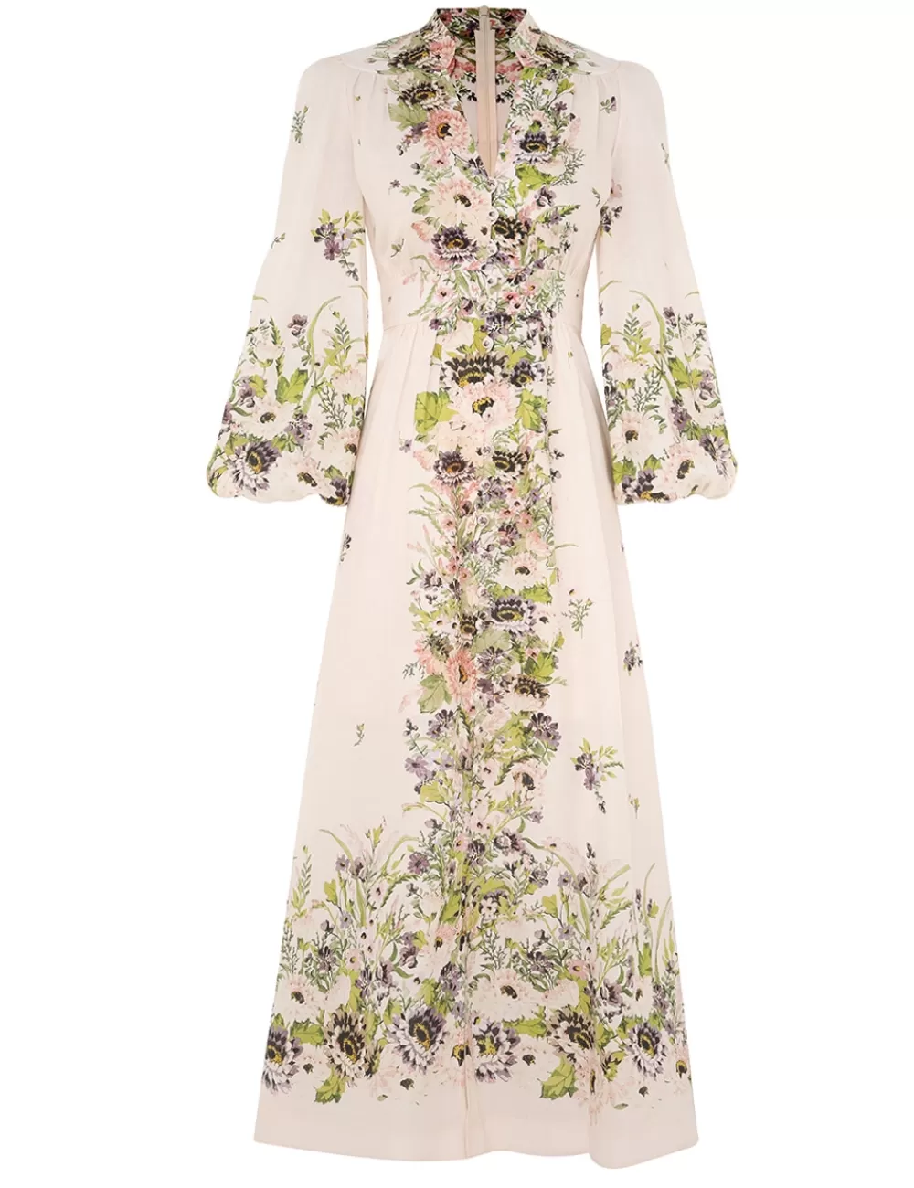 ZIMMERMANN Halliday Plunge Midi Dress