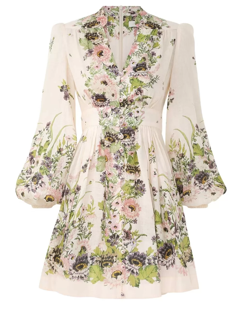 ZIMMERMANN Halliday Plunge Mini Dress