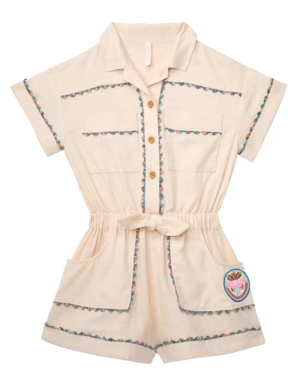 Kids ZIMMERMANN Halliday Pocket Playsuit