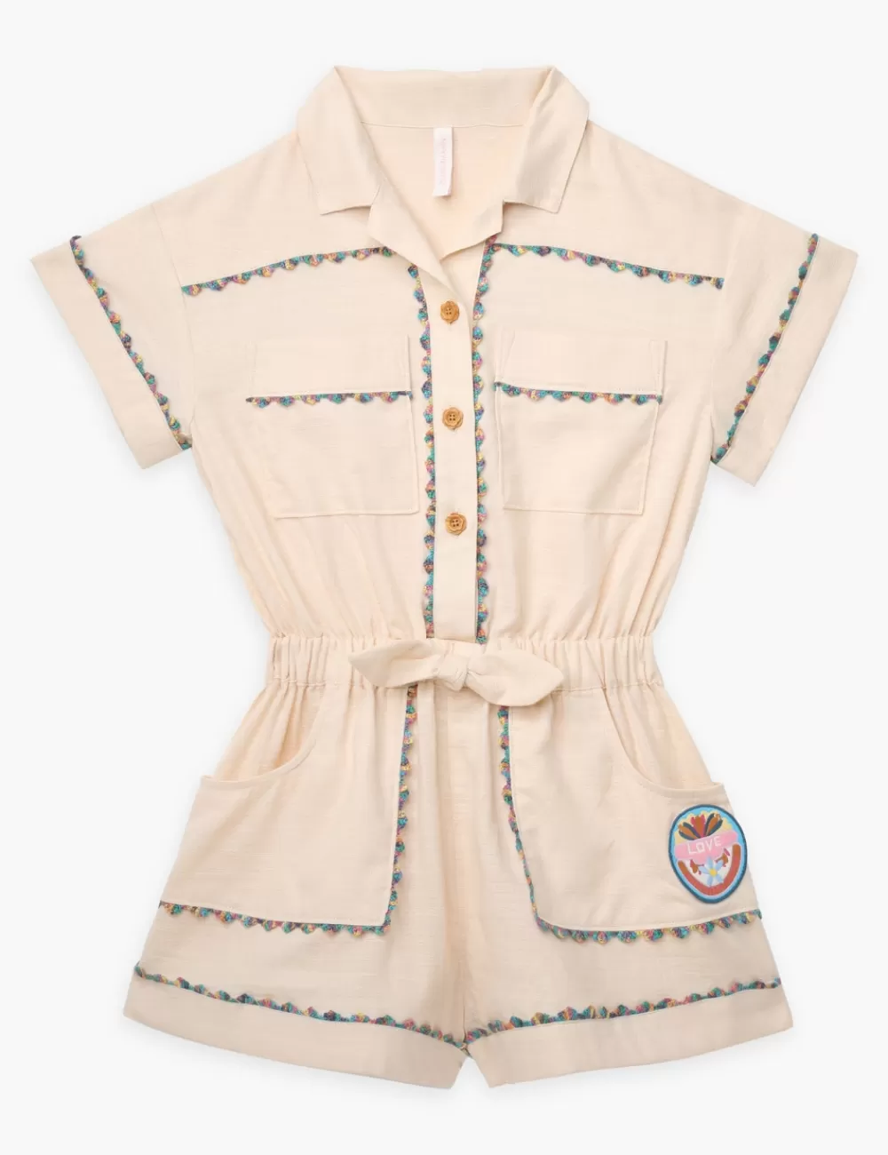 Kids ZIMMERMANN Halliday Pocket Playsuit