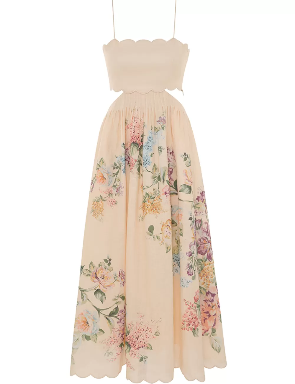 ZIMMERMANN Halliday Scallop Midi Dress