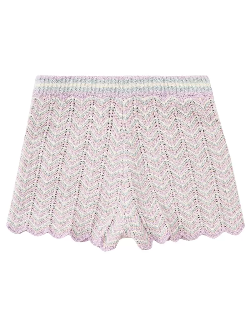 Kids ZIMMERMANN Halliday Textured Knit Shorts