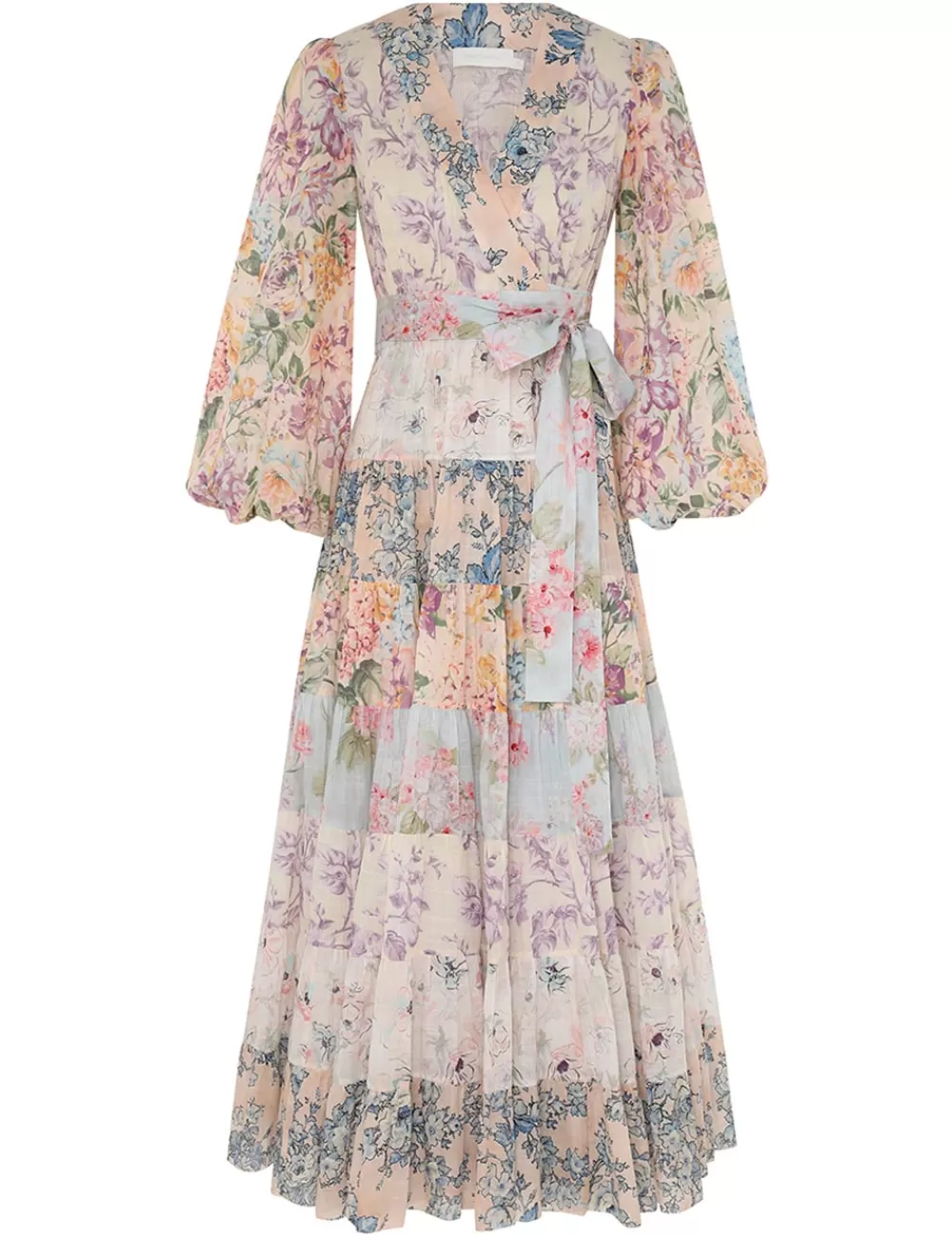 ZIMMERMANN Halliday Tiered Midi Dress