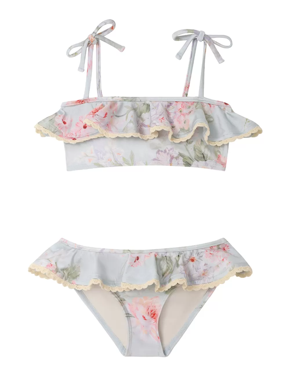 Kids ZIMMERMANN Halliday Trim Frill Bikini