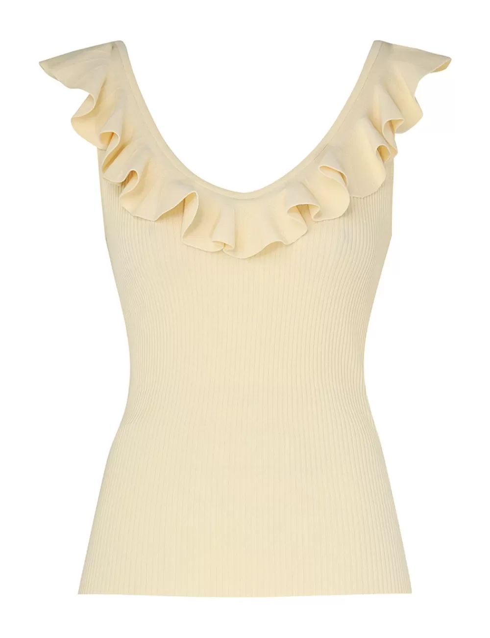 ZIMMERMANN Halliday V-Neck Frill Tank