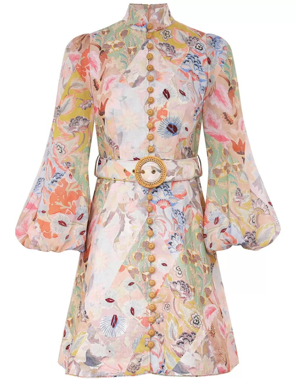 ZIMMERMANN Illustration Belted Mini Dress