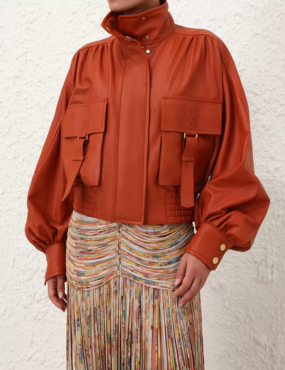 ZIMMERMANN Illustration Biker Jacket