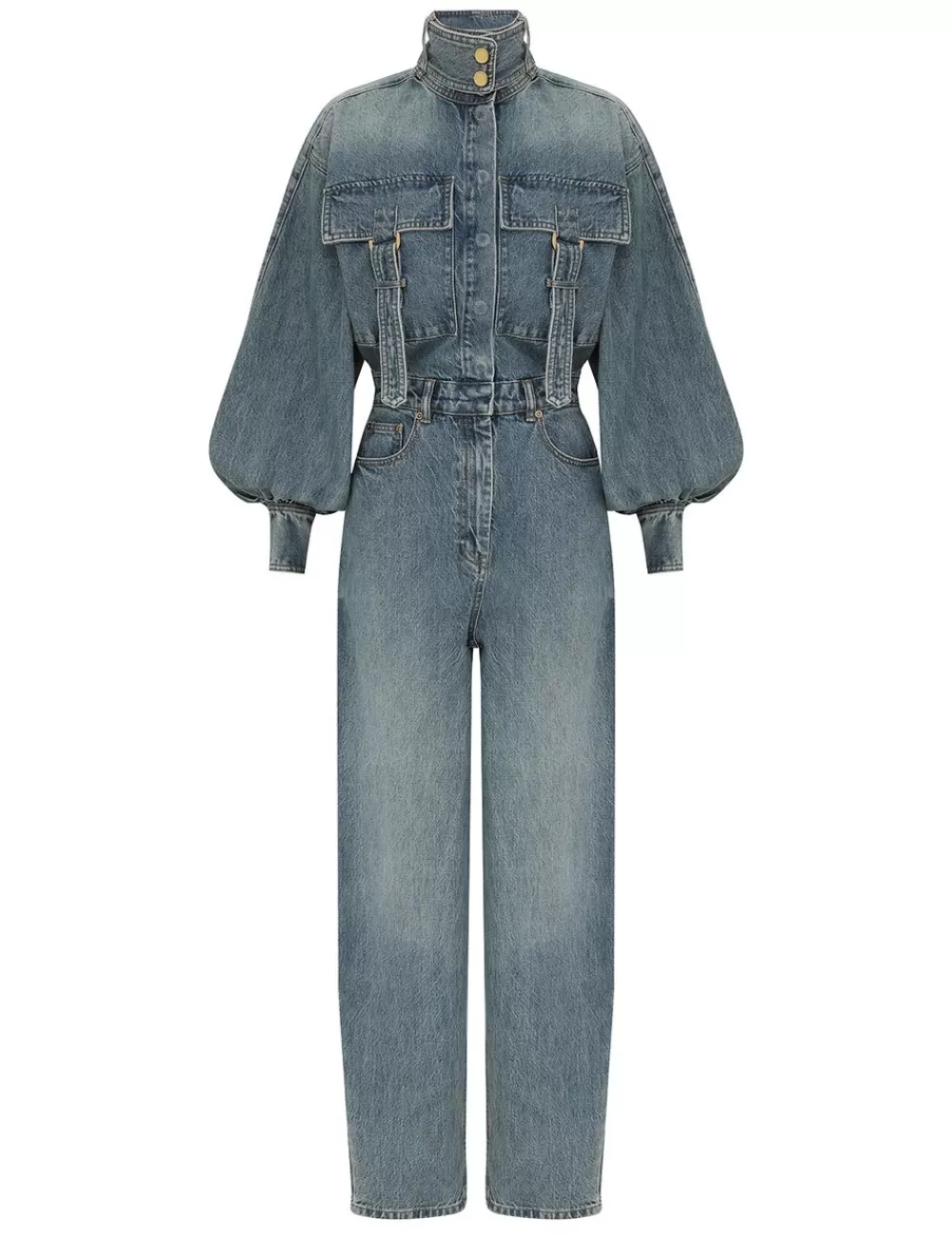 ZIMMERMANN Illustration Denim Boilersuit