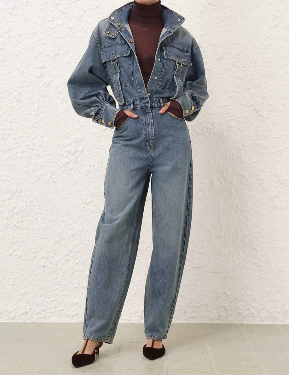 ZIMMERMANN Illustration Denim Boilersuit