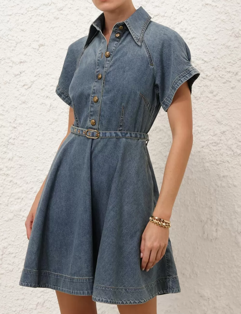 ZIMMERMANN Illustration Denim Flip Dress