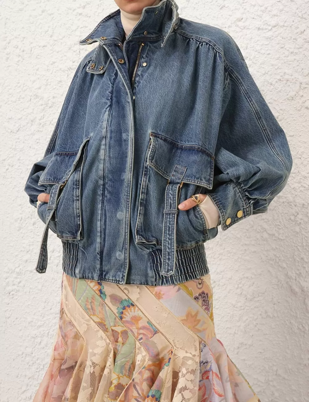 ZIMMERMANN Illustration Denim Jacket