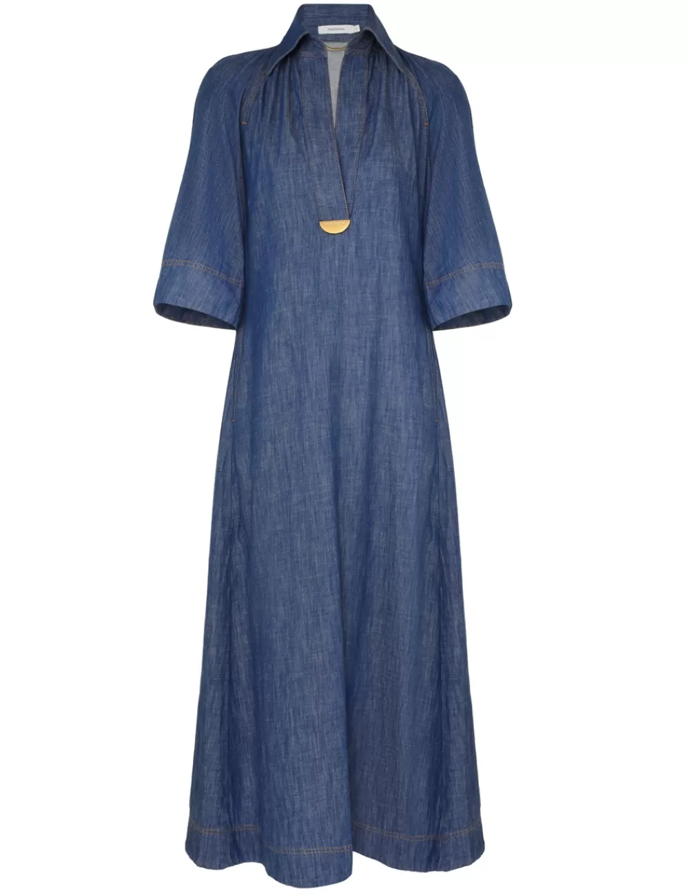 ZIMMERMANN Illustration Denim Midi Dress