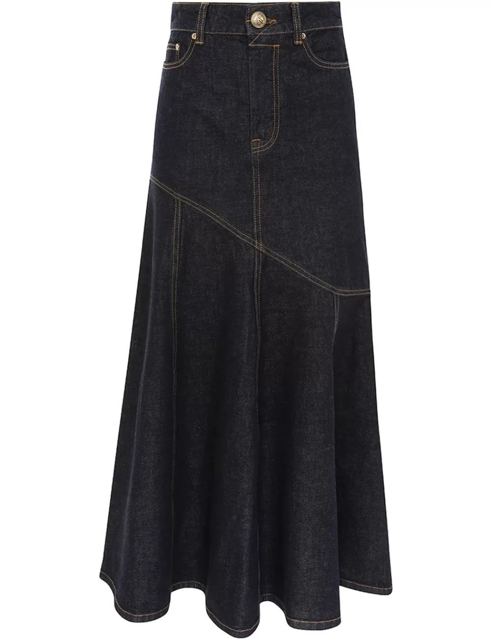 ZIMMERMANN Illustration Denim Midi Skirt