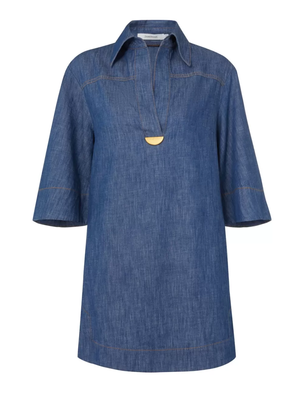 ZIMMERMANN Illustration Denim Tunic Dress