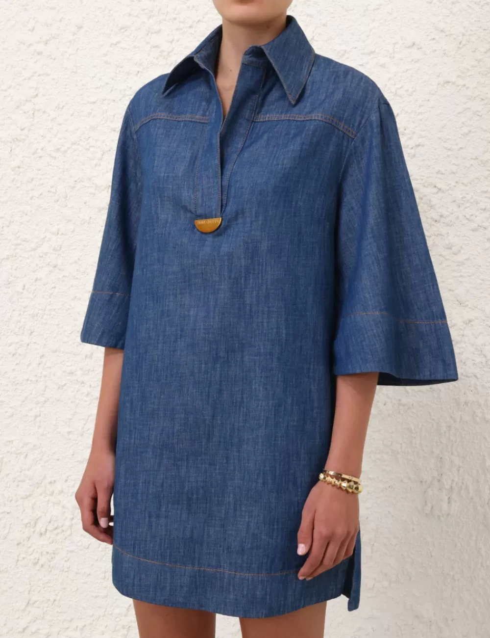 ZIMMERMANN Illustration Denim Tunic Dress