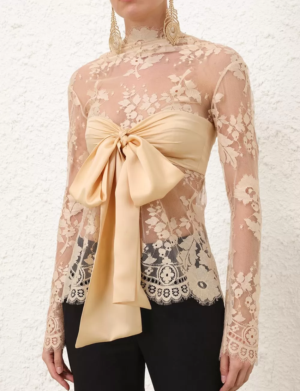 ZIMMERMANN Illustration Lace Bow Bodice