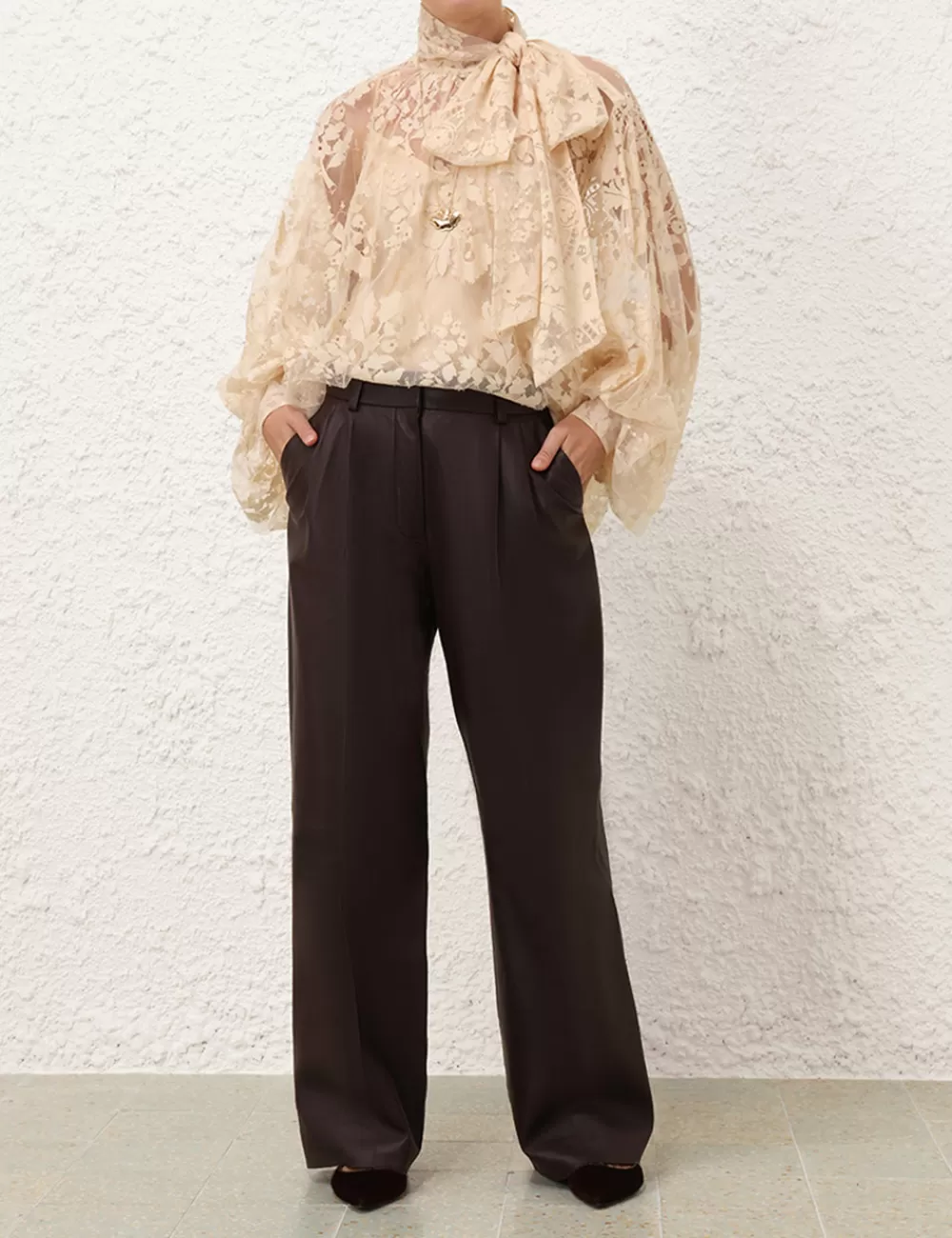 ZIMMERMANN Illustration Leather Pant