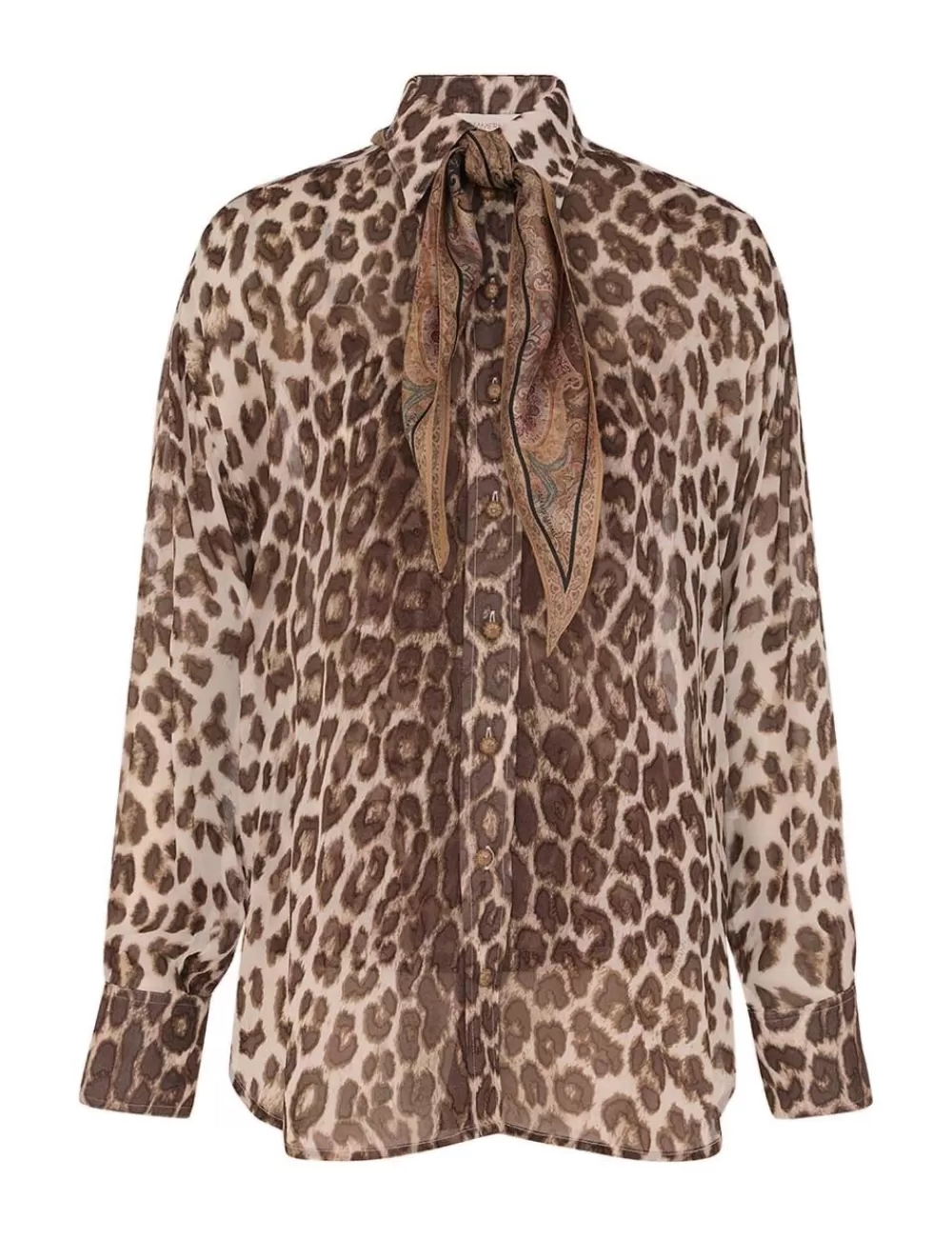 ZIMMERMANN Illustration Leopard Shirt