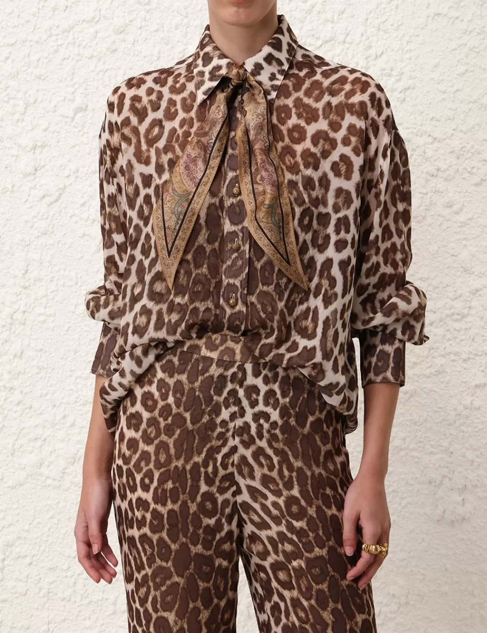 ZIMMERMANN Illustration Leopard Shirt