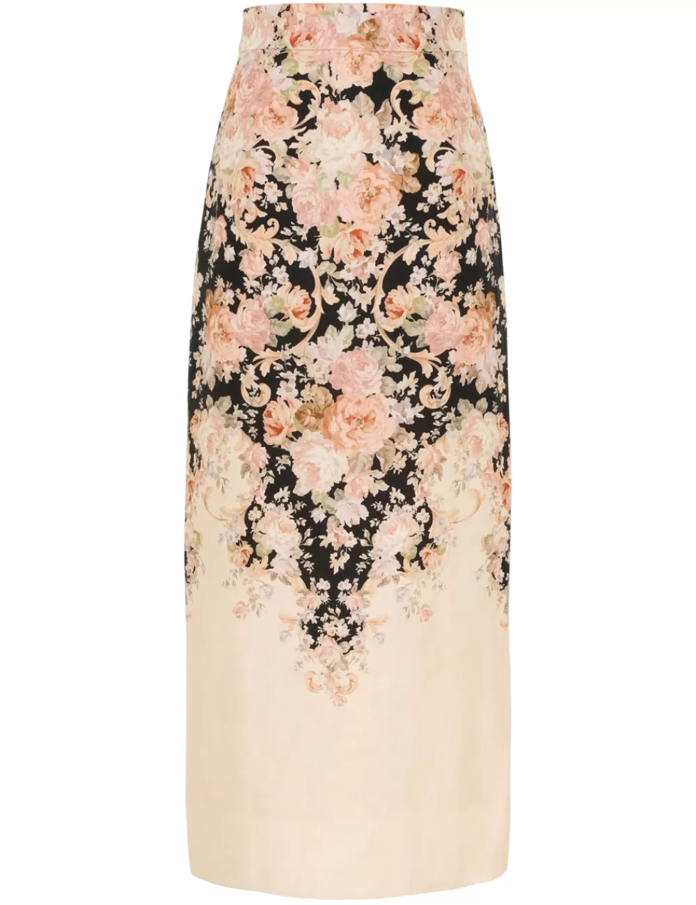 ZIMMERMANN Illustration Pencil Skirt