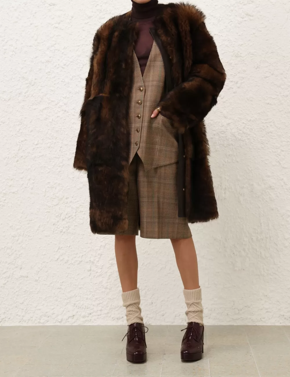 ZIMMERMANN Illustration Shearling Coat