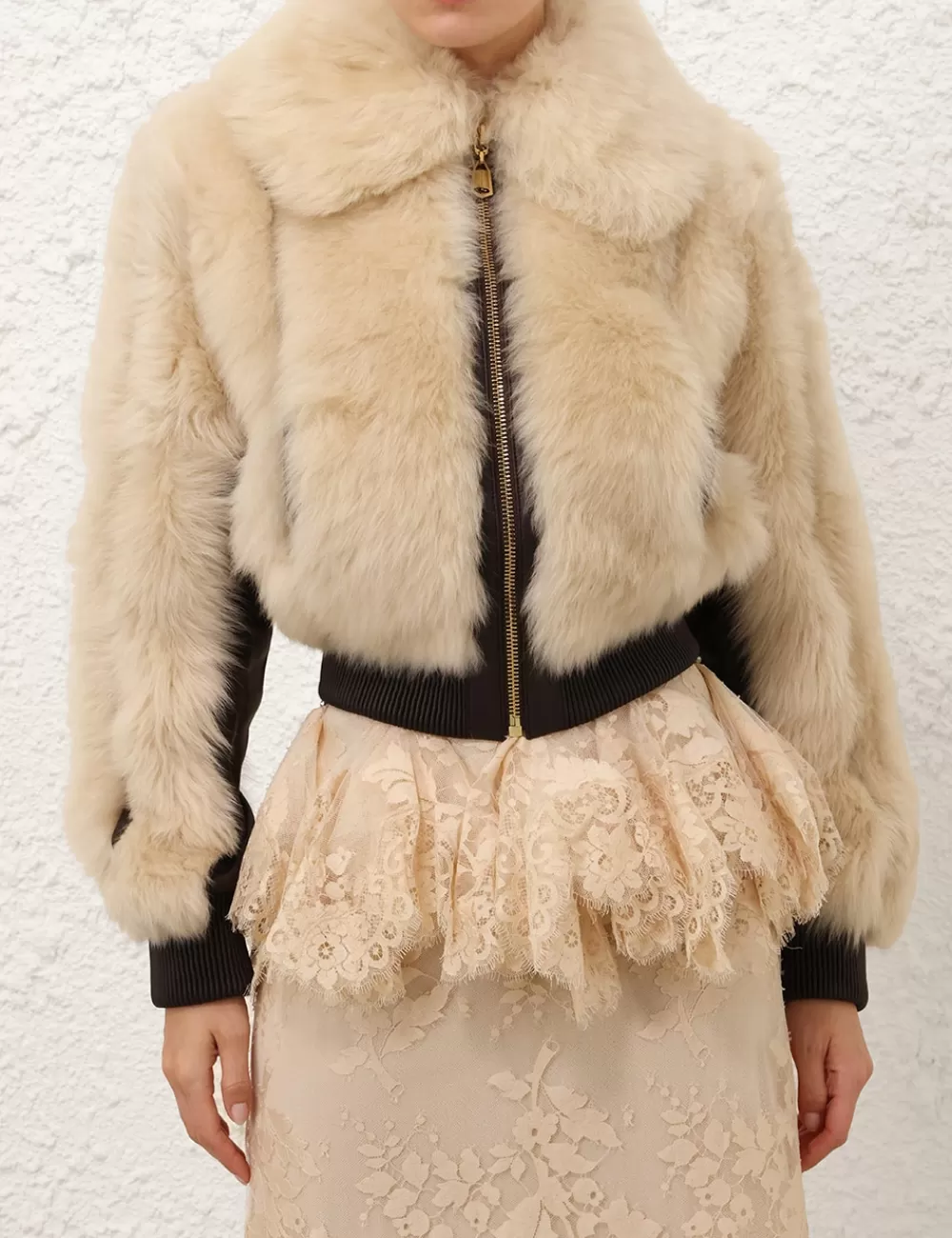 ZIMMERMANN Illustration Shearling Jacket