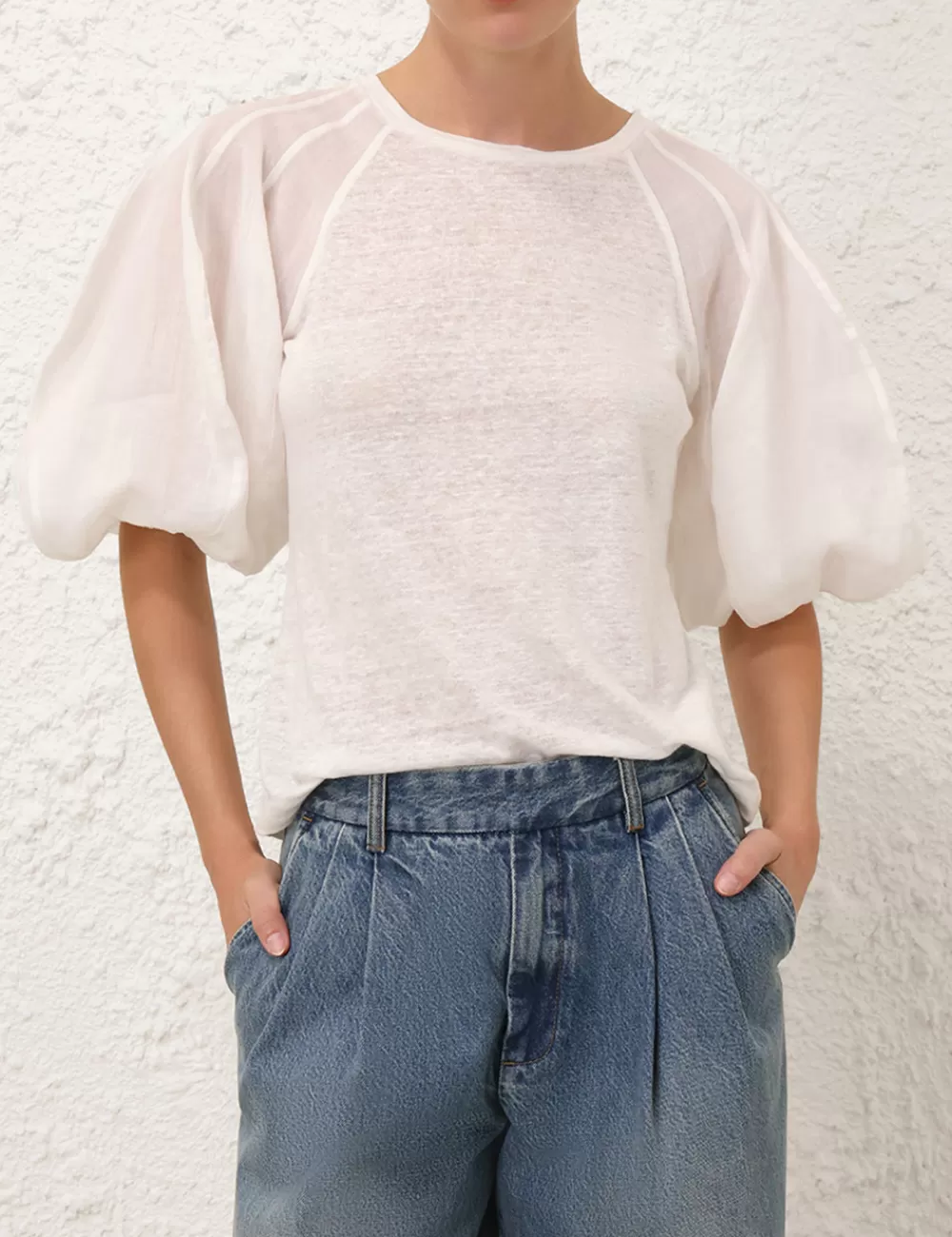 ZIMMERMANN Lantern Sleeve Tee