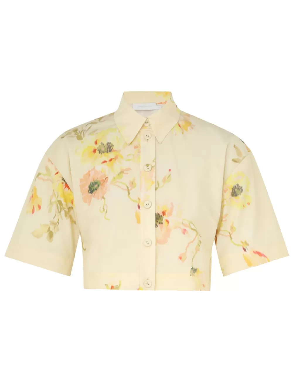 ZIMMERMANN Lightburst Relaxed Crop Shirt