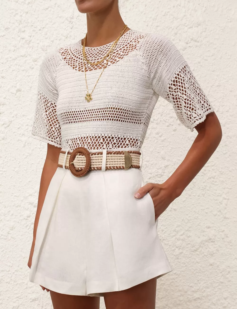 ZIMMERMANN Ottie Crochet Top