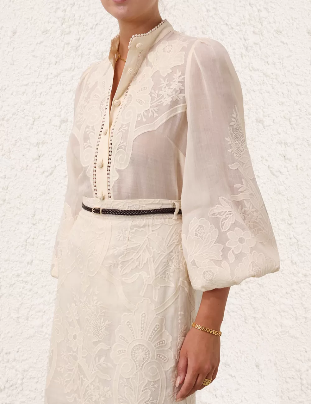 ZIMMERMANN Ottie Embroidered Blouse