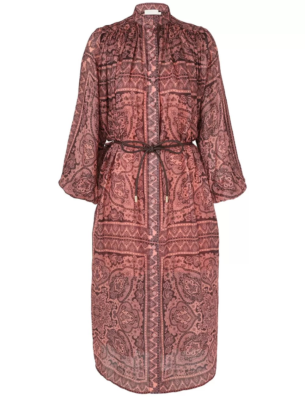 ZIMMERMANN Ottie Long Sleeve Shirt Dress