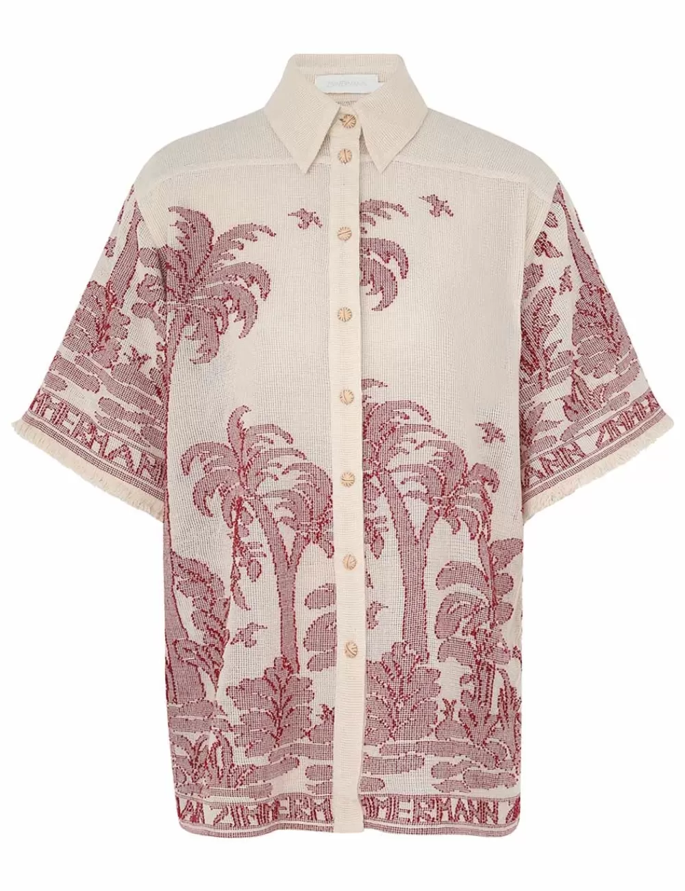 ZIMMERMANN Ottie Palm Relaxed Shirt