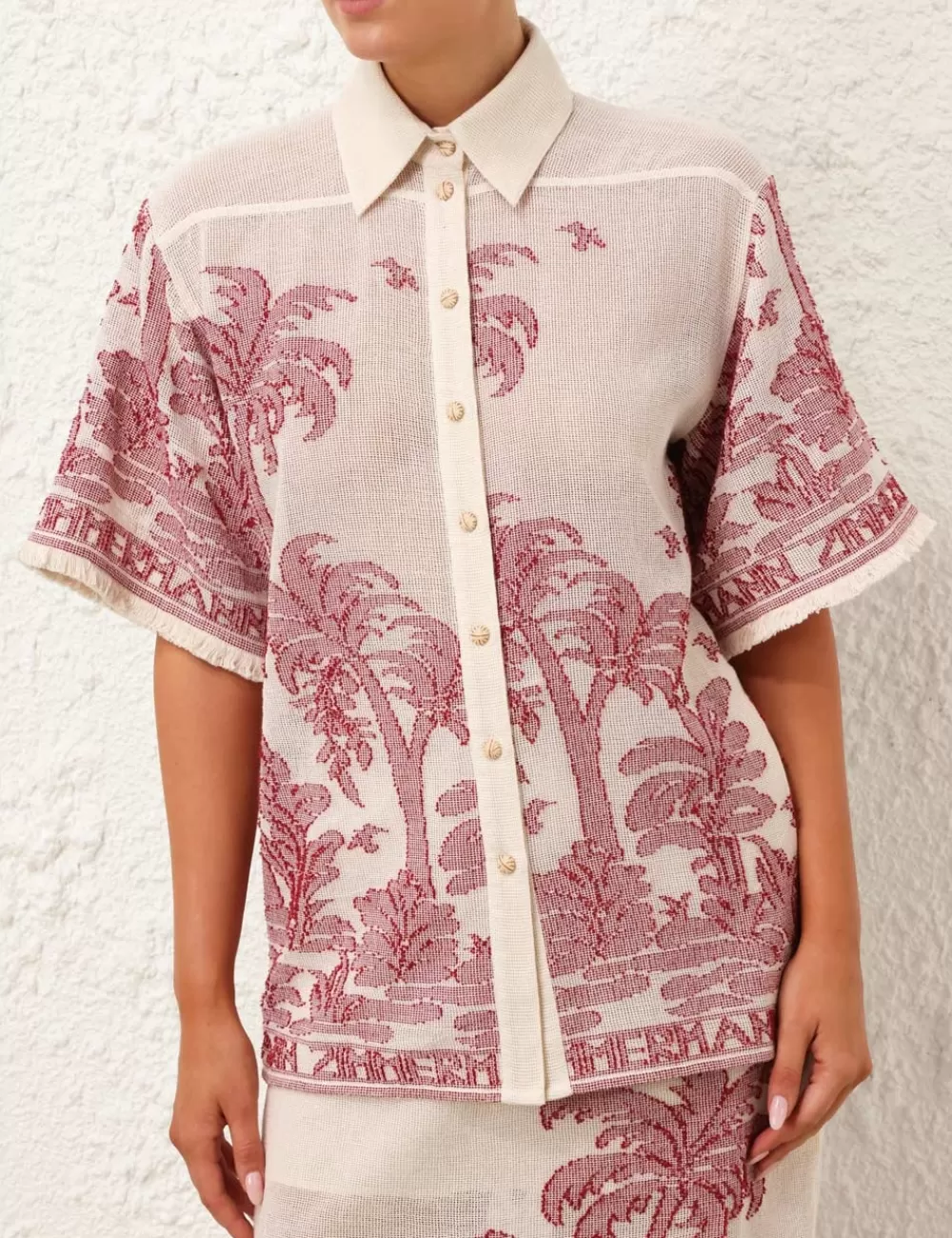 ZIMMERMANN Ottie Palm Relaxed Shirt