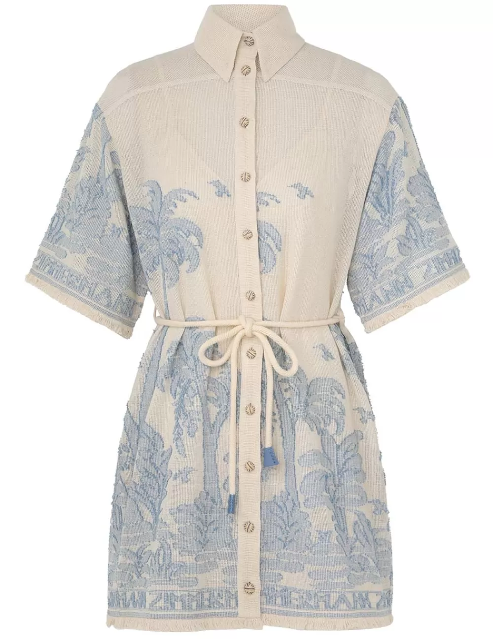 ZIMMERMANN Ottie Palm Shirt Dress