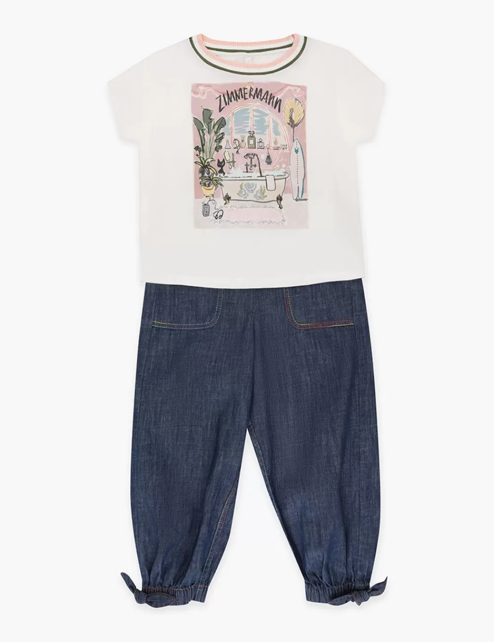 Kids ZIMMERMANN Ottie Printed Kids Tee