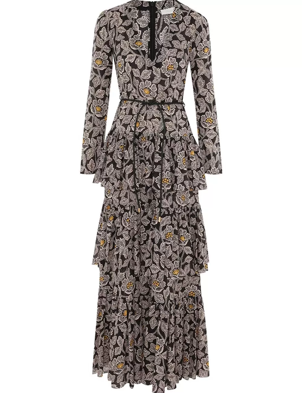 ZIMMERMANN Ottie Tiered Midi Dress