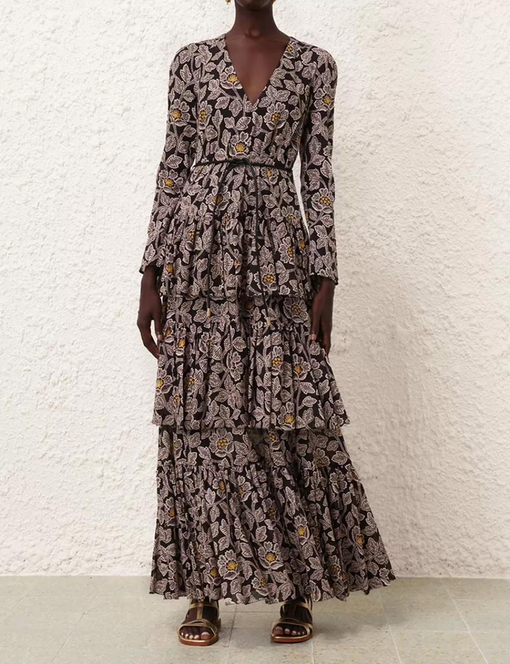 ZIMMERMANN Ottie Tiered Midi Dress