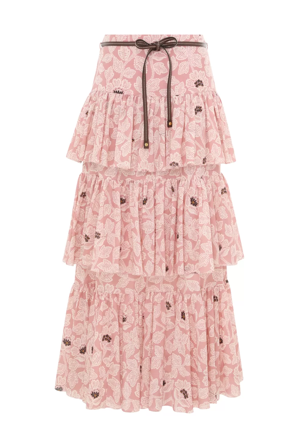 ZIMMERMANN Ottie Tiered Midi Skirt