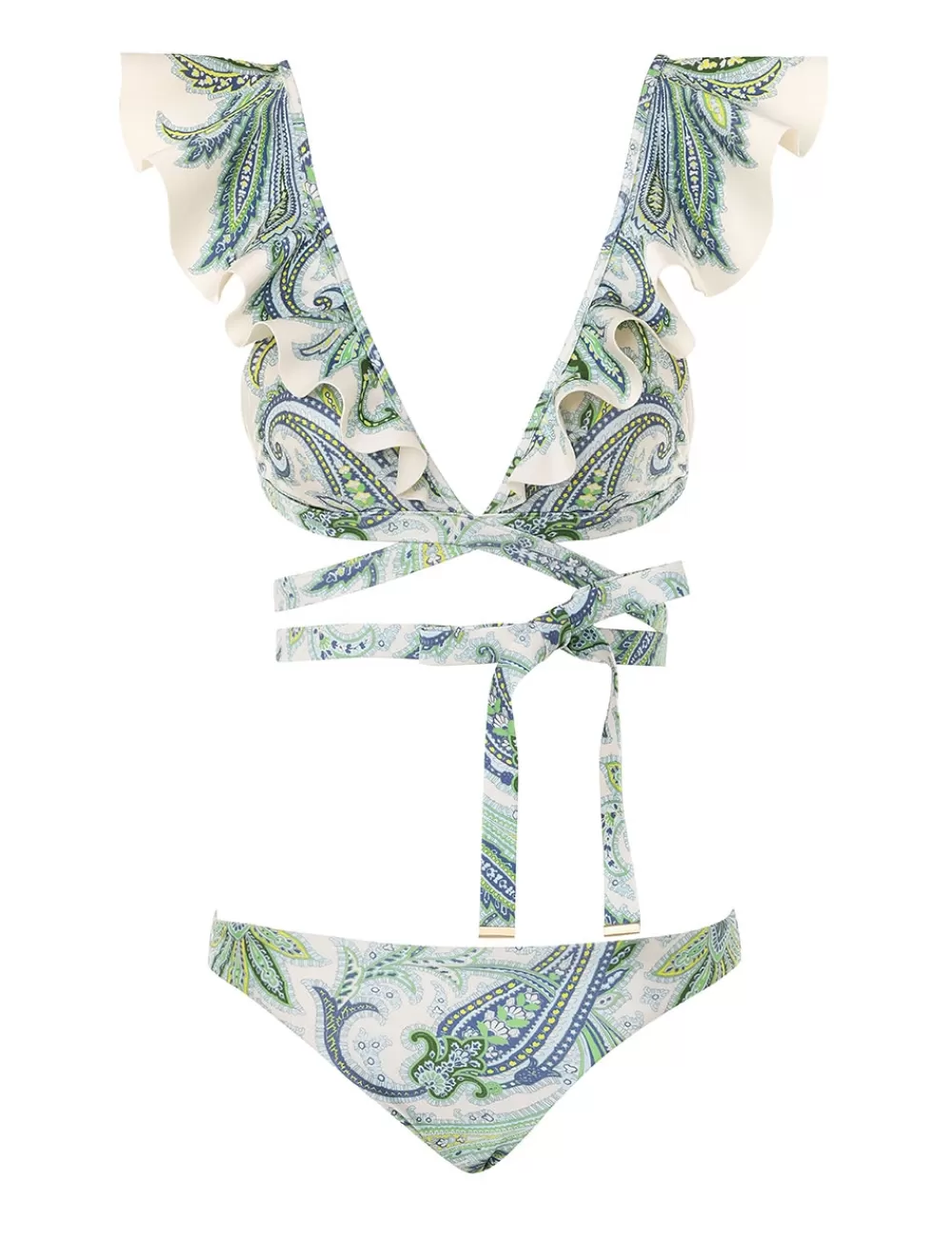 ZIMMERMANN Ottie Wrap Ruffle Bikini