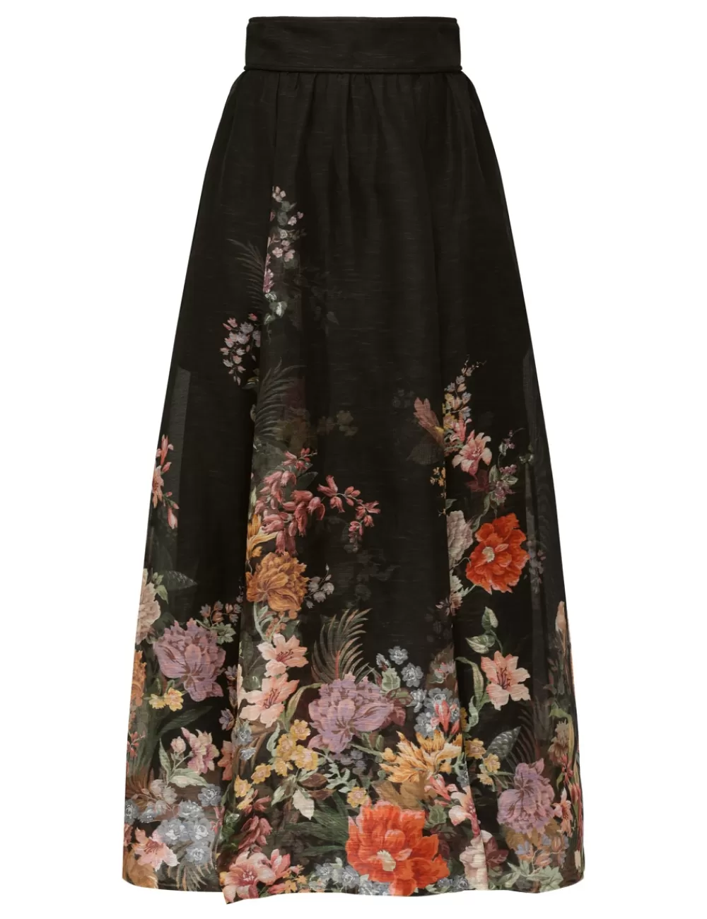 ZIMMERMANN Pavilion Gathered Midi Skirt