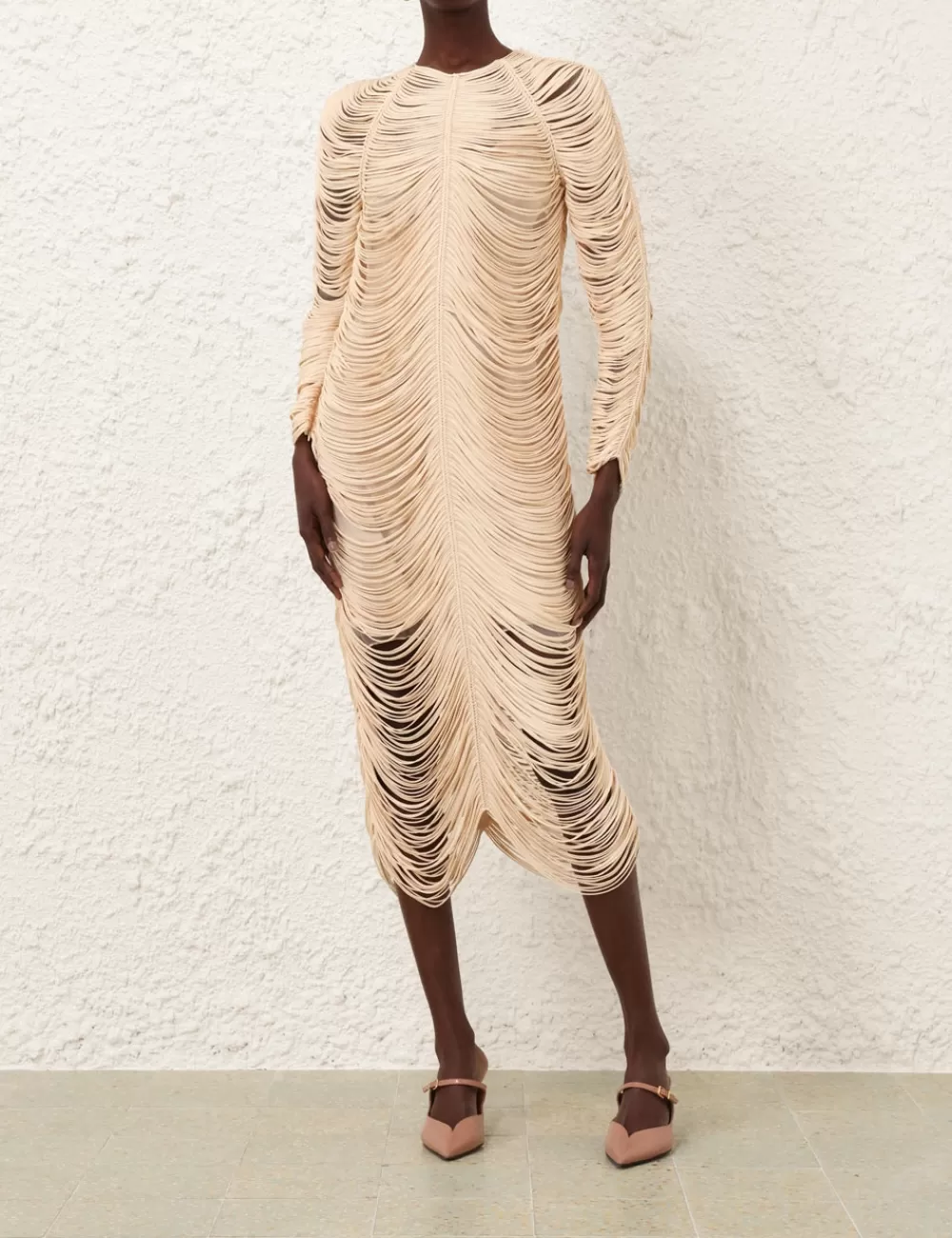 ZIMMERMANN Pavilion Rouleau Midi Dress