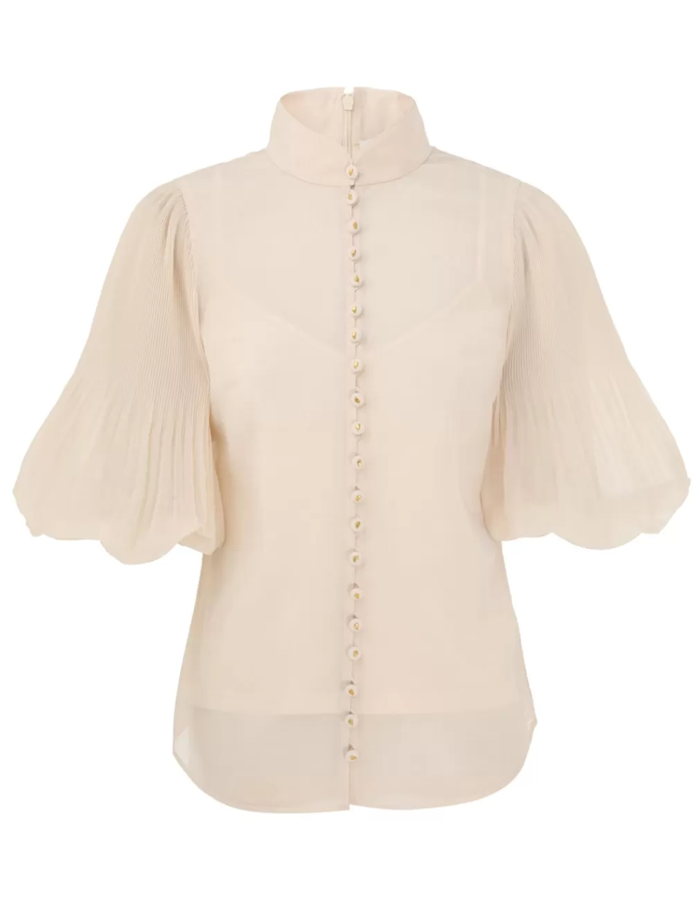 ZIMMERMANN Pleated Buttoned Blouse