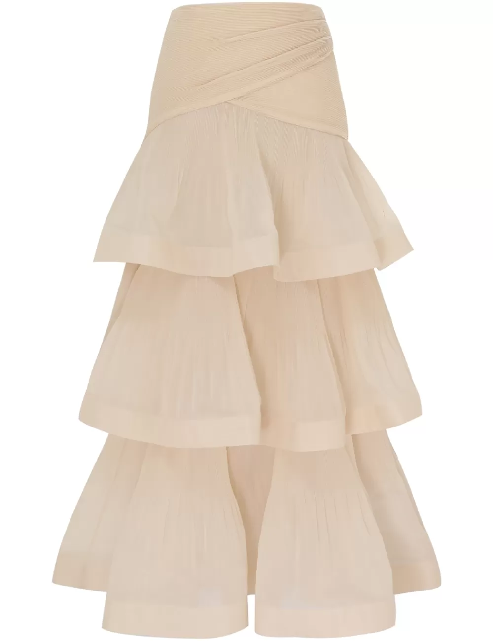 ZIMMERMANN Pleated Tiered Skirt