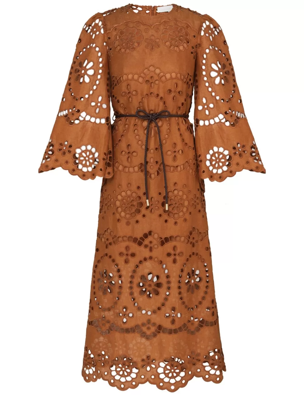 ZIMMERMANN Pop Embroidered Midi Dress