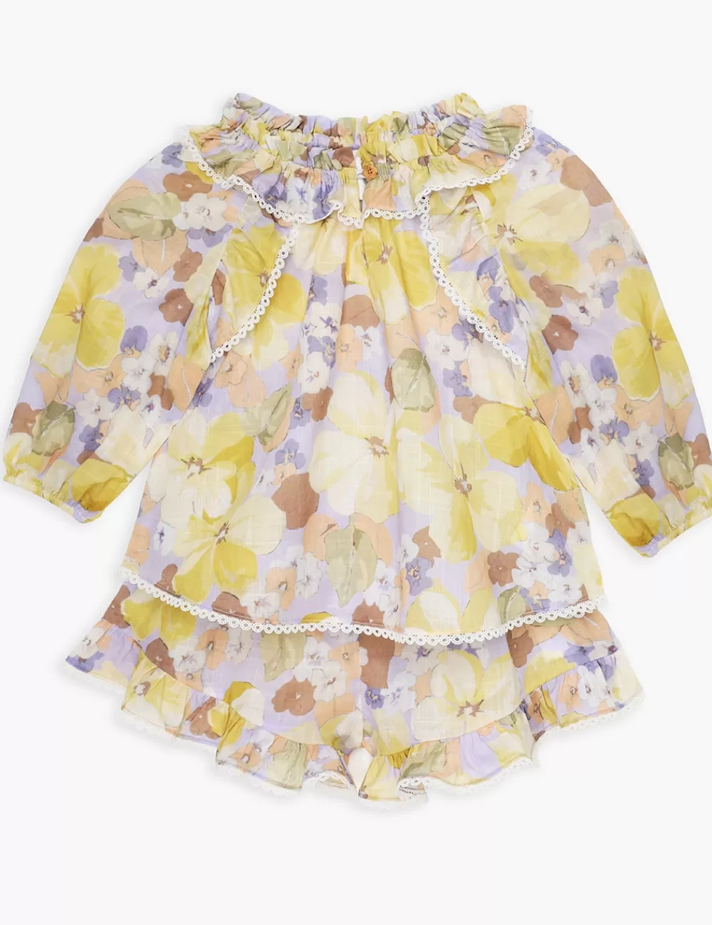 Kids ZIMMERMANN Pop Gather Neck Smock