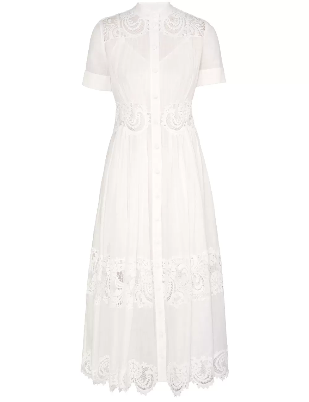 ZIMMERMANN Pop Lace Trimmed Midi Dress